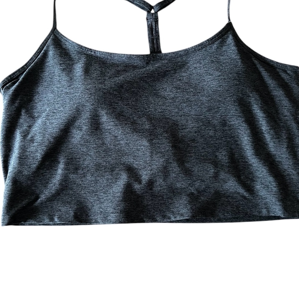 CALIA by Carrie Underwood Carbon Gray Lustralux Crop Low Support Athletic Bra